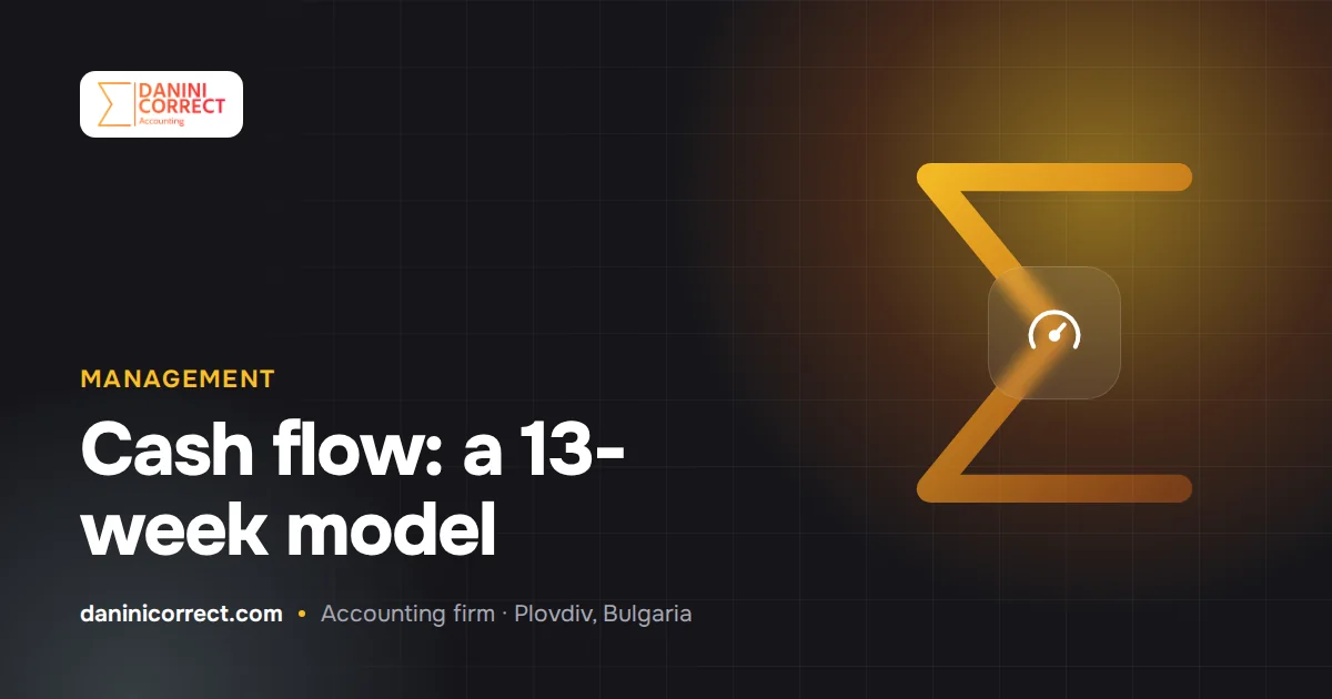 Cash flow for small businesses: a 13-week model with the tax dates built in